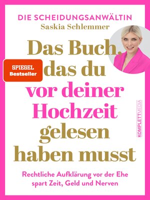 cover image of Das Buch, das du vor deiner Hochzeit gelesen haben musst (SPIEGEL-Bestseller)